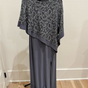 R&M Richards Silver Lace Dress